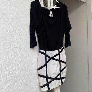 Cute Size 2 black and white dress